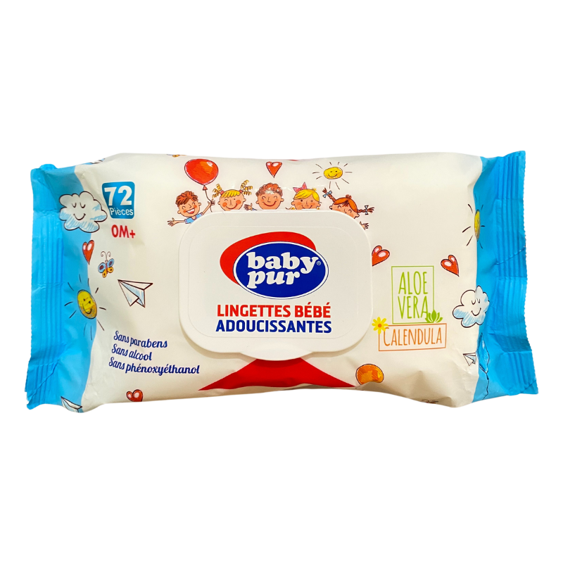 BABY PUR LINGETTES 72 PIECES