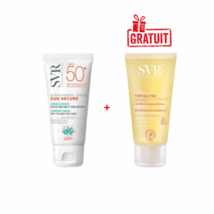 SVR SUN SECURE ECRAN MINERAL TEINTE PS A TRES SECHES SPF50+ 50ML+TOPIALYSE HUILE LAVANTE 55ML(OFFERT)
