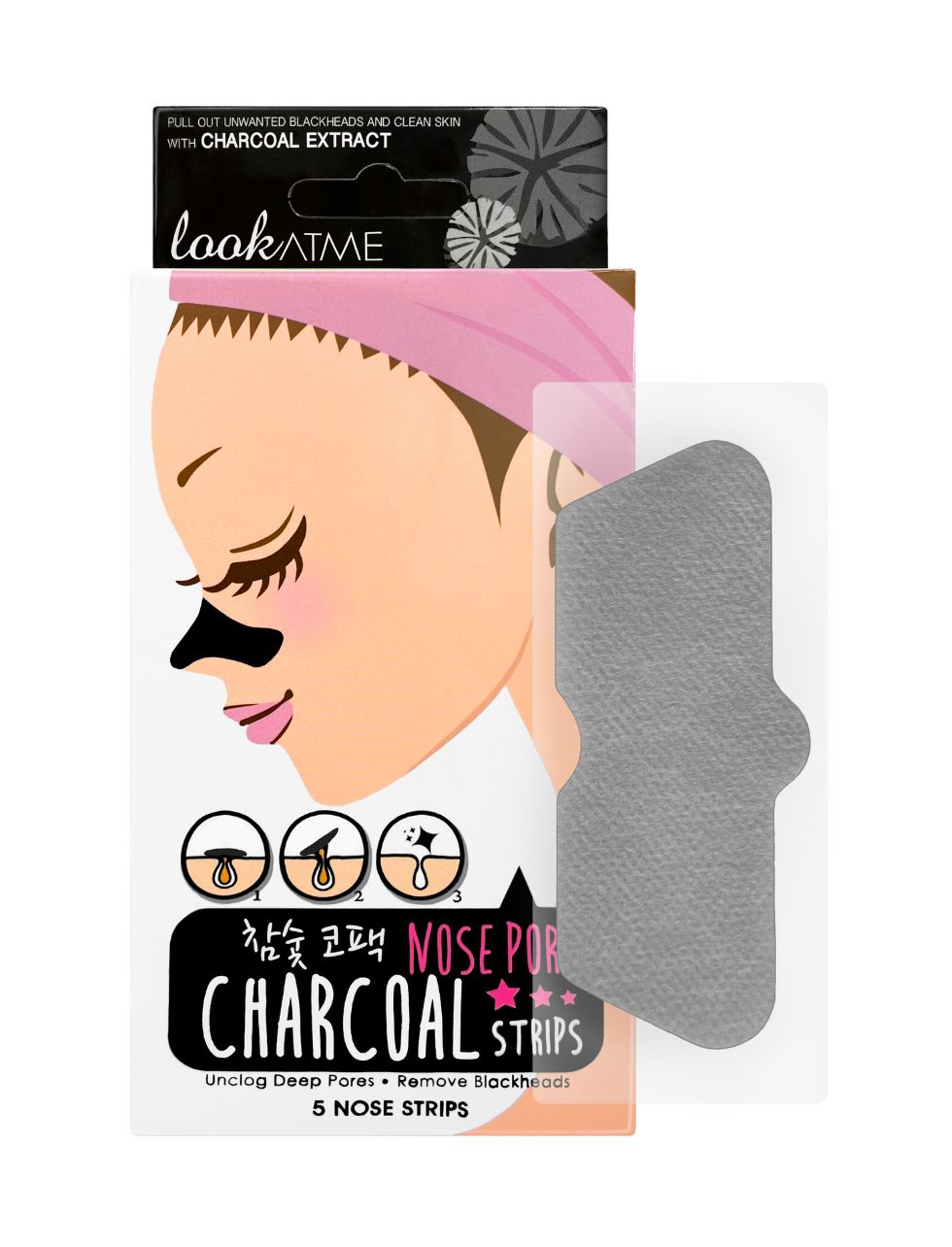 LOOK AT ME NOSE PORE STRIPS CHARCOAL