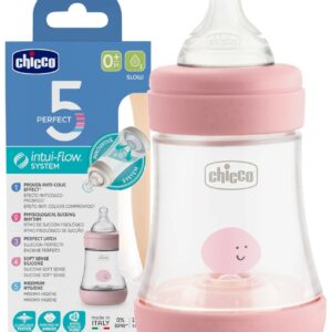 CHICCO PERFECT-5 SILICONE ROSE BOTTLE 150ML