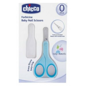 CHICCO CISEAUX LIGHT BLEU AVEC ETUI PROTECTEUR