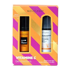 NOVEXPERT COFFRET SERUM BOOSTER A LA VITAMINE C+MOUSSE FLASH ECLAT 40ML