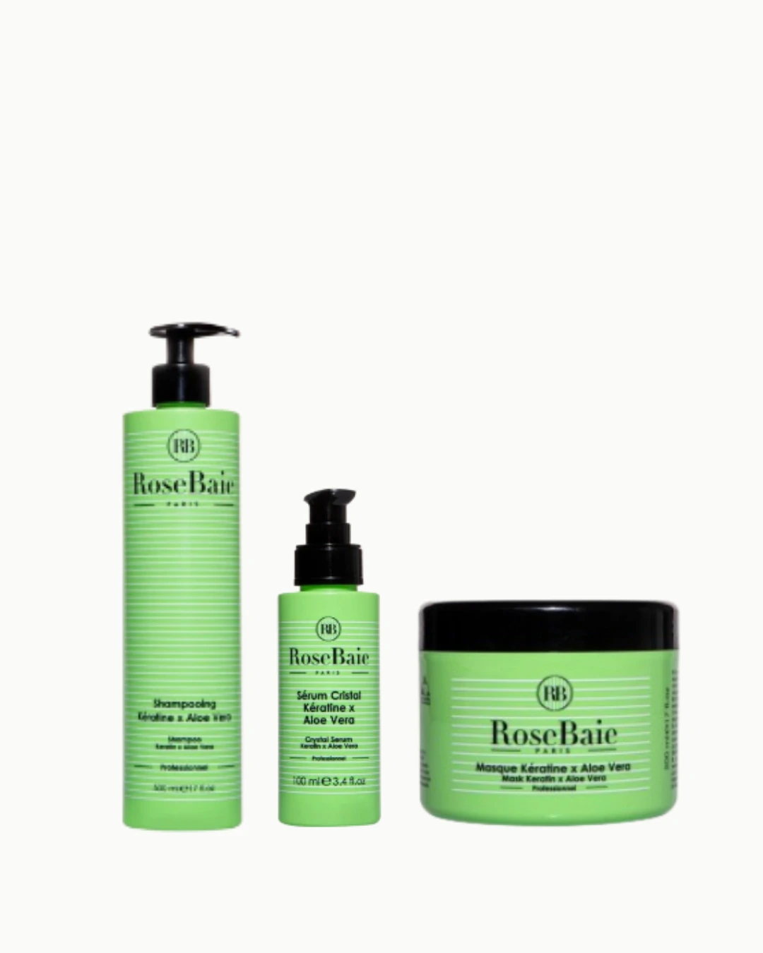 Routine trio Aloe vera; Kératine – Purification; Hydratation