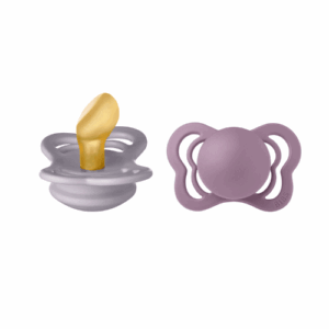 BIBS 2 SUCETTES COUTURE PACIFIER FOSSIL GREY MAUVE SIZE 1