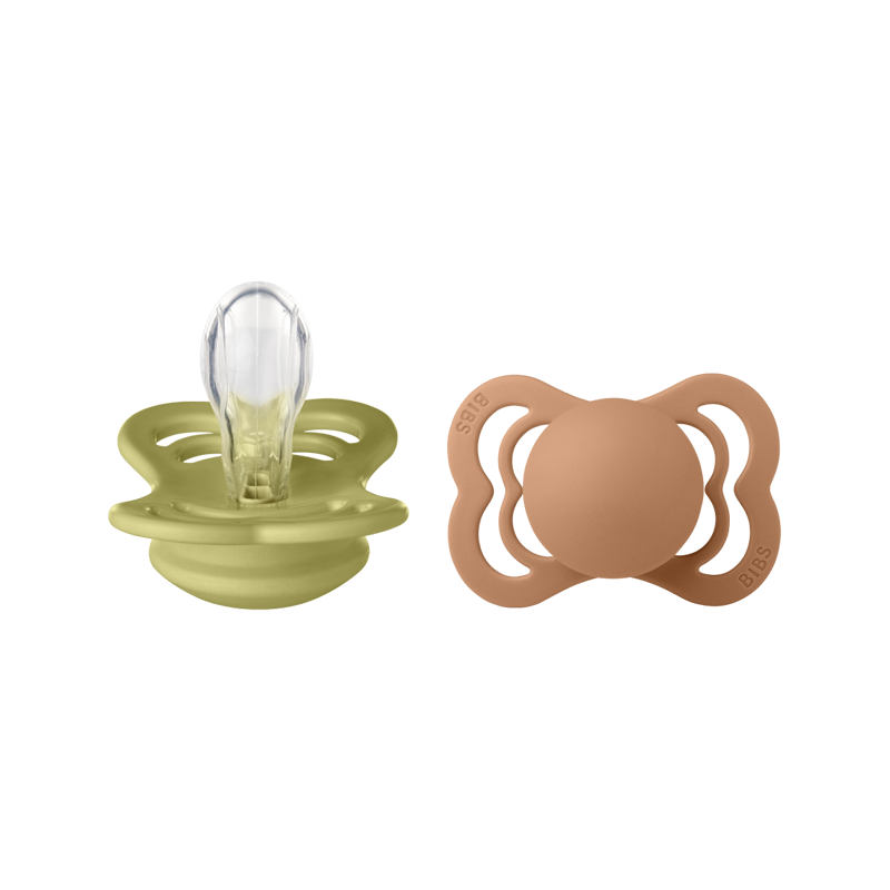 BIBS 2 SUCETTES SUPREME COLLECTION MEADOW EARTH SIZE 1