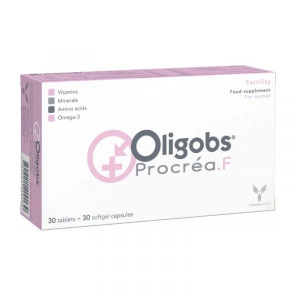 OLIGOBS PROCREA.F COMPLEMENT ALIMENTAIRE POUR FEMME 30 GELULES+30COMPRIMES