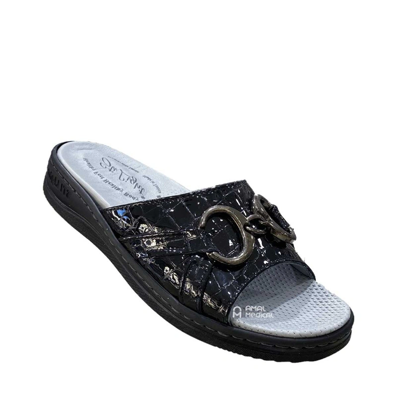 STI LIGHT SABOT ORTHOPEDIQUE FEMME NOIR CROCO