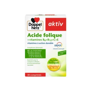 DOPPELHERZ AKTIV ACIDE FOLIQUE VITAMINES B+C+E 30 COMPRIMES