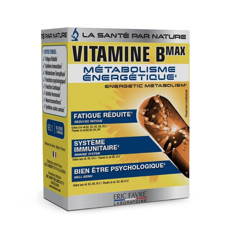 ERIC FAVRE VITAMINES B MAX MÉTABOLISME ÉNERGÉTIQUE 30 CAPSULES