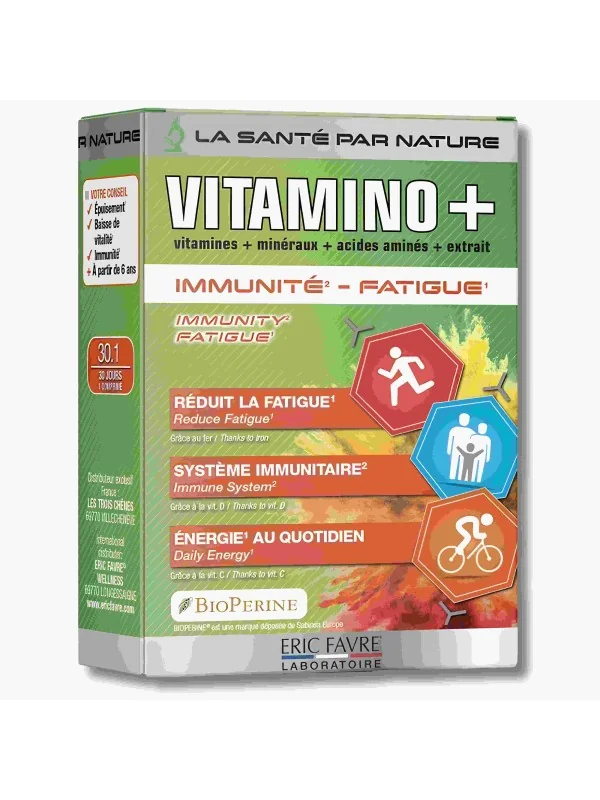 ERIC FAVRE VITAMINO+ IMMUNITE ET FATIGUE 30 COMPRIMES