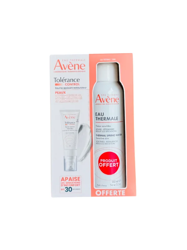 AVENE COFFRET TOLERANCE CONTROL BAUME APAISANT RESTAURATEUR 40ML+EAU THERMALE 150ML (OFFERT)